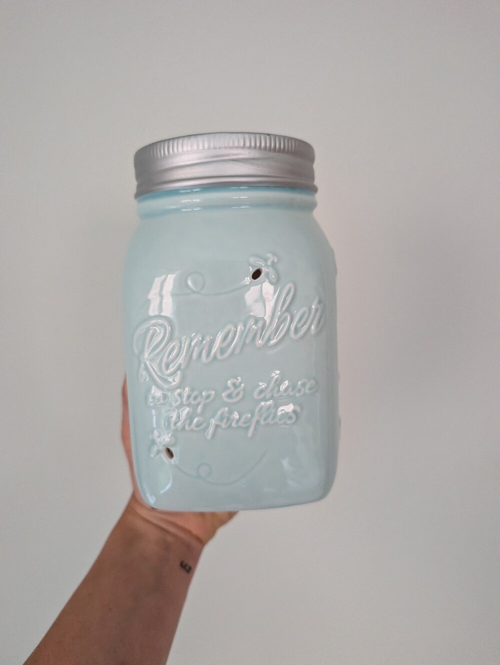 Authentic Scentsy Retired "Chasing Fireflies" Mason Jar Electric Wax Warmer
